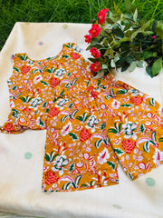 Orange Bliss - Frill top & Shorts Set 2 - 3yrs